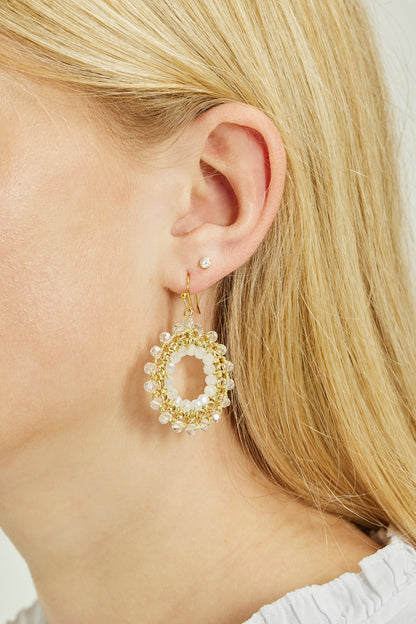 KHANYA PEARL GLOW Ohrringe - Weiß